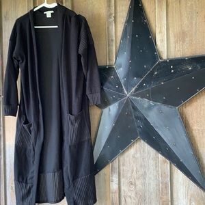 Caslon black long caridgan size Small